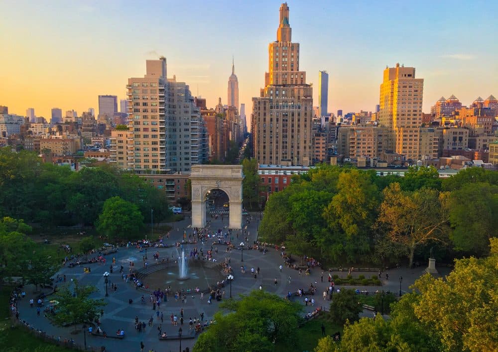 The New York University campus around Washington Square.